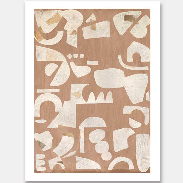 Embracing Asymmetry Neutral II Unframed Art Print