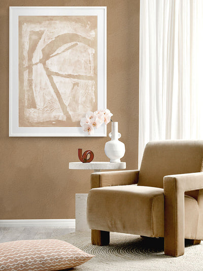 The Strength of Natural Beauty Beige III Framed Art Print | Lifestyle