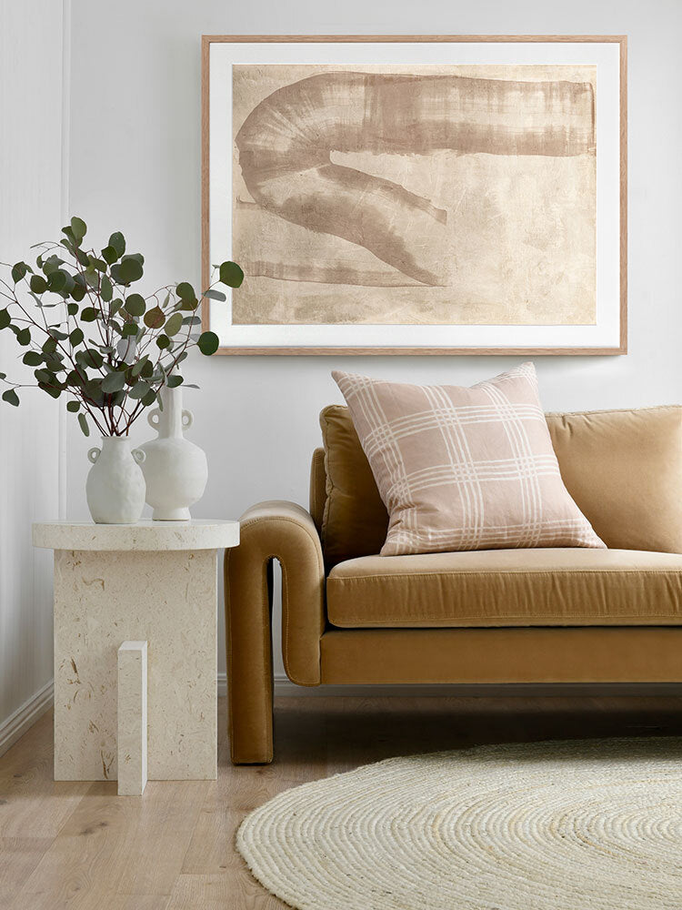 The Mystery of the Unseen Beige Framed Art Print | Lifestyle