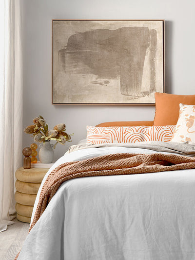 The Calm of Simplicity Beige Canvas Art Print  | Lifestyle