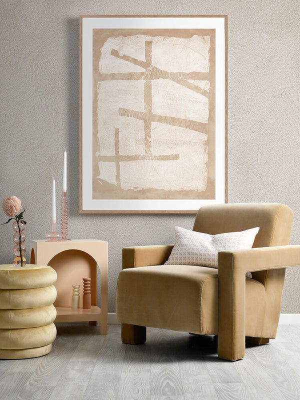 The Strength of Natural Beauty Beige I Framed Art Print | Lifestyle