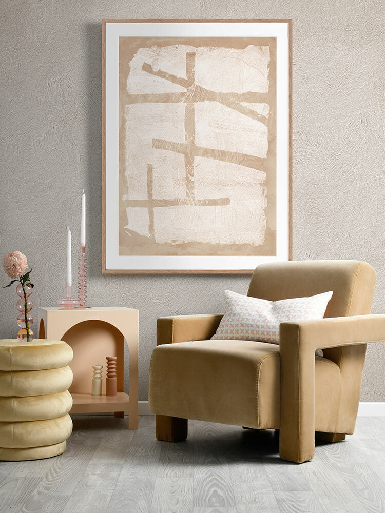 The Strength of Natural Beauty Beige I Framed Art Print | Lifestyle