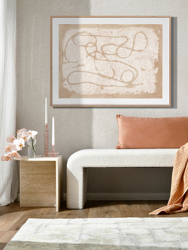 The Dignity of Time Beige Framed Art Print | Lifestyle