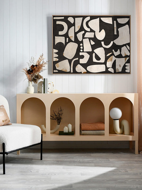 Embracing Asymmetry Black II Canvas Art Print  | Lifestyle