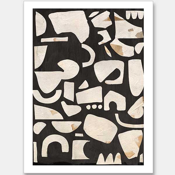 Embracing Asymmetry Black II Unframed Art Print