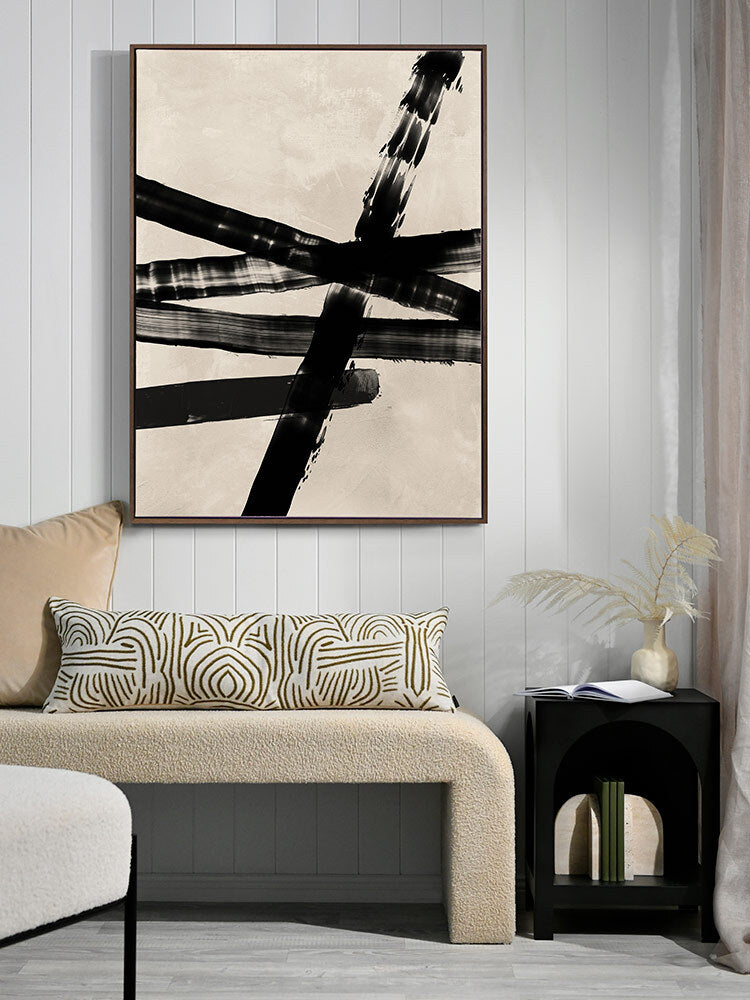 Rustic Charm Black I Canvas Art Print 