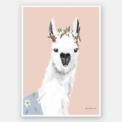 Delightful Alpaca Unframed Art Print