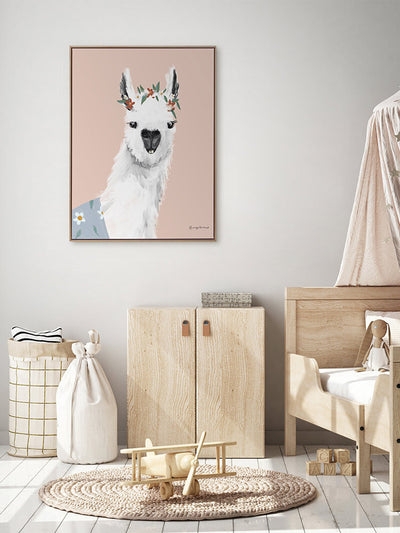 Delightful Alpaca Canvas Art Print | Lifestyle