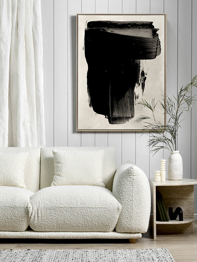 The Calm of Simplicity Black Canvas Art Print 