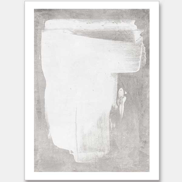 The Calm of Simplicity Grey Unframed Art Print