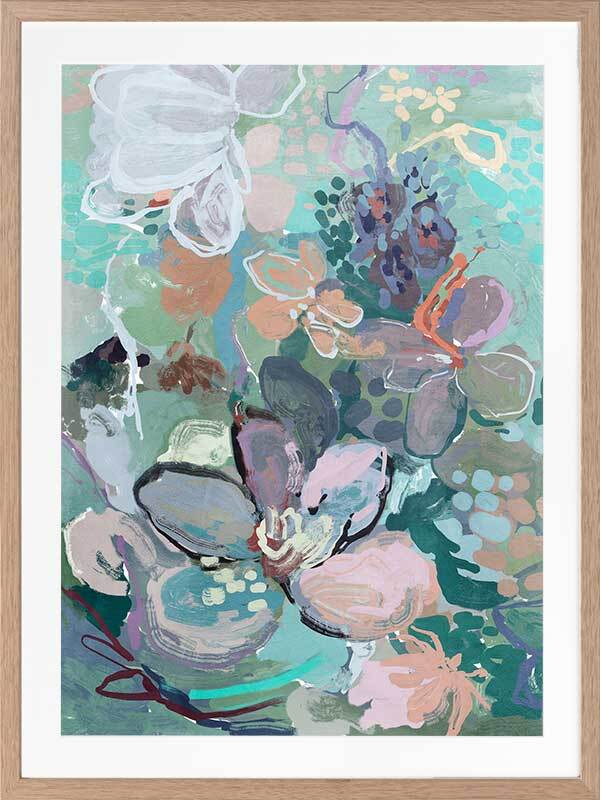 Floral Medley Vibrant Framed Art Print