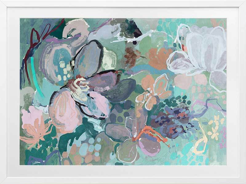 Floral Medley Vibrant Framed Art Print