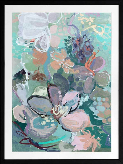 Floral Medley Vibrant Framed Art Print