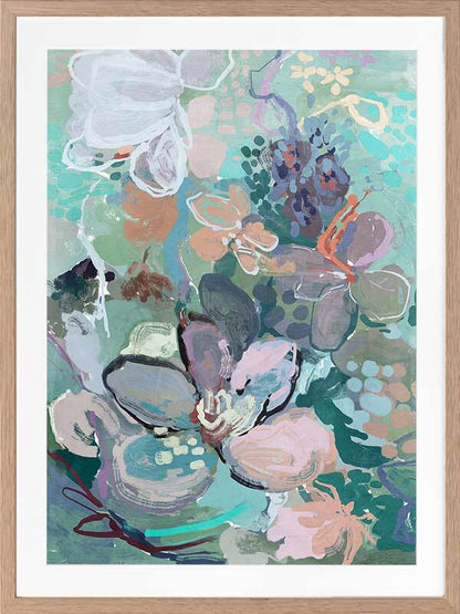 Floral Medley Vibrant Framed Art Print