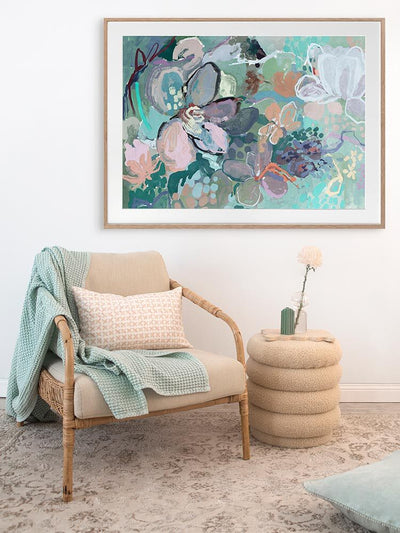 Floral Medley Vibrant Framed Art Print | Lifestyle