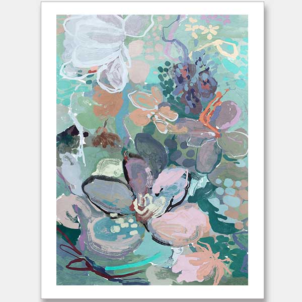 Floral Medley Vibrant Unframed Art Print