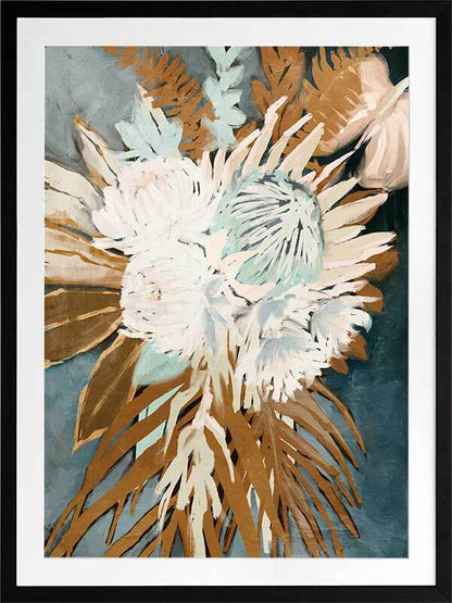 Muted Protea Plant Framed Art Print