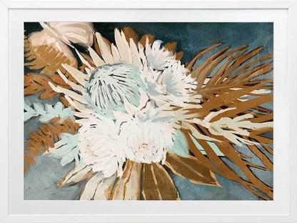 Muted Protea Plant Framed Art Print