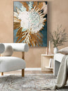 Muted Protea Plant Canvas Art Print | Lifestyle