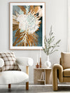 Muted Protea Plant Framed Art Print | Lifestyle