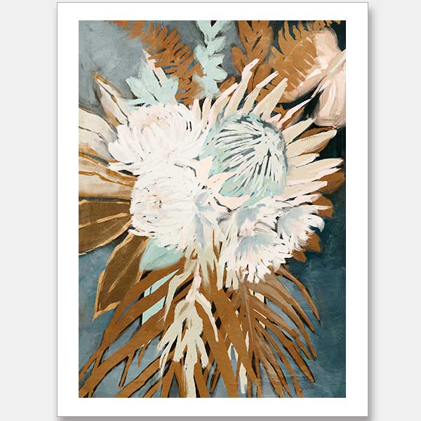 Muted Protea Plant Unframed Art Print
