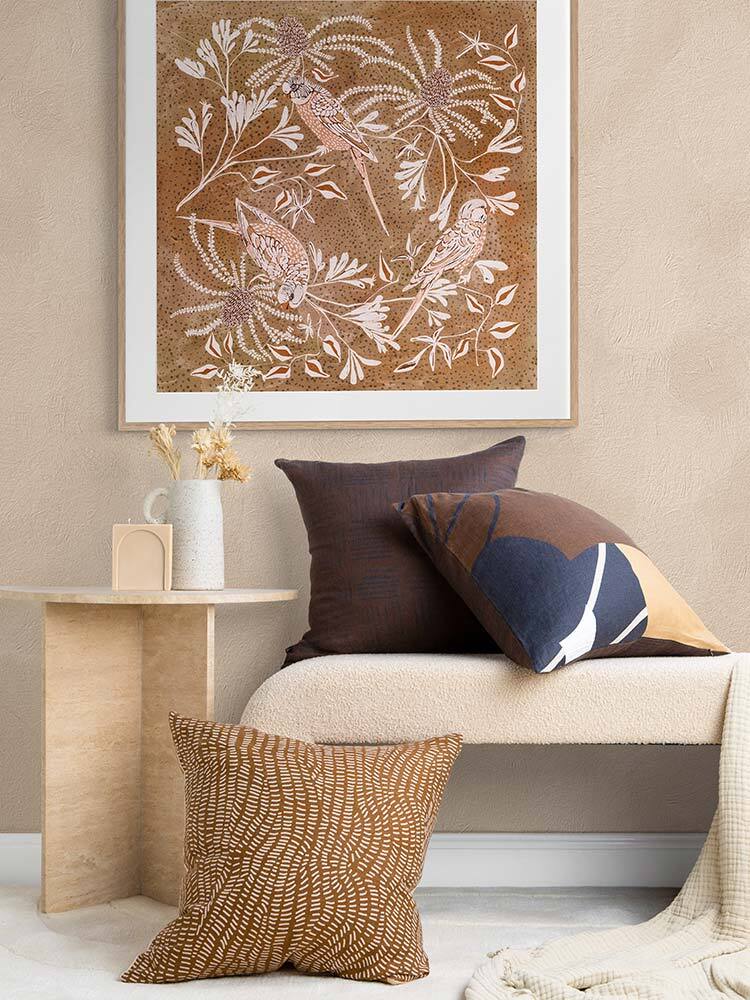 Fluttering in Florals Framed Art Print | Lifestyle