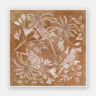 Fluttering in Florals Unframed Art Print