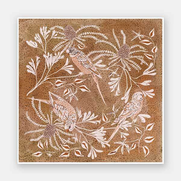 Fluttering in Florals Unframed Art Print