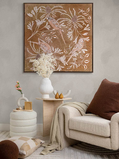 Fluttering in Florals Canvas Art Print | Lifestyle