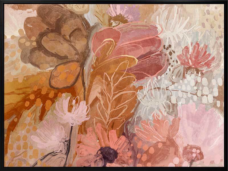 Garden Reverie Pink Canvas Art Print