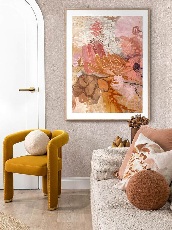 Garden Reverie Pink Framed Art Print | Lifestyle
