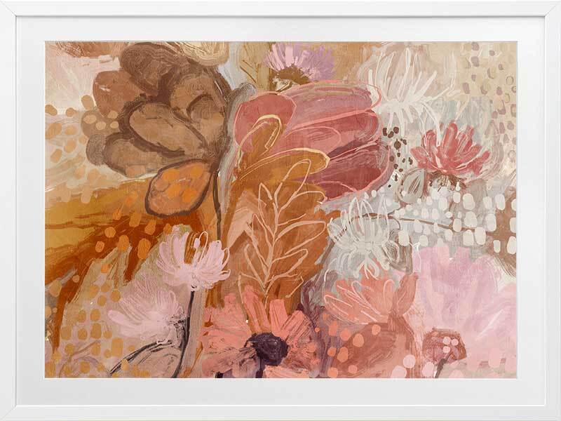 Garden Reverie Pink Framed Art Print