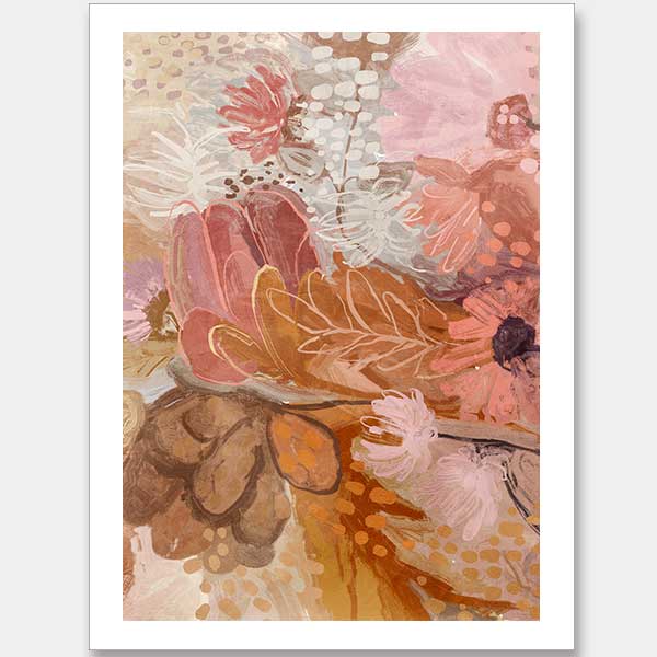 Garden Reverie Pink Unframed Art Print
