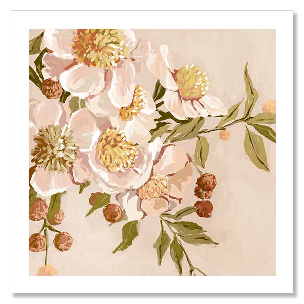 White Daisy Flowers Unframed Art Print