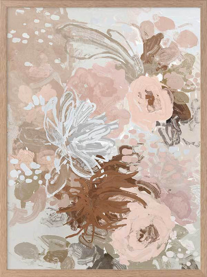 Blush Blossom Delight Framed Art Print