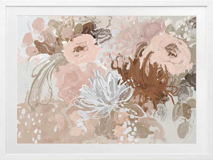 Blush Blossom Delight Framed Art Print