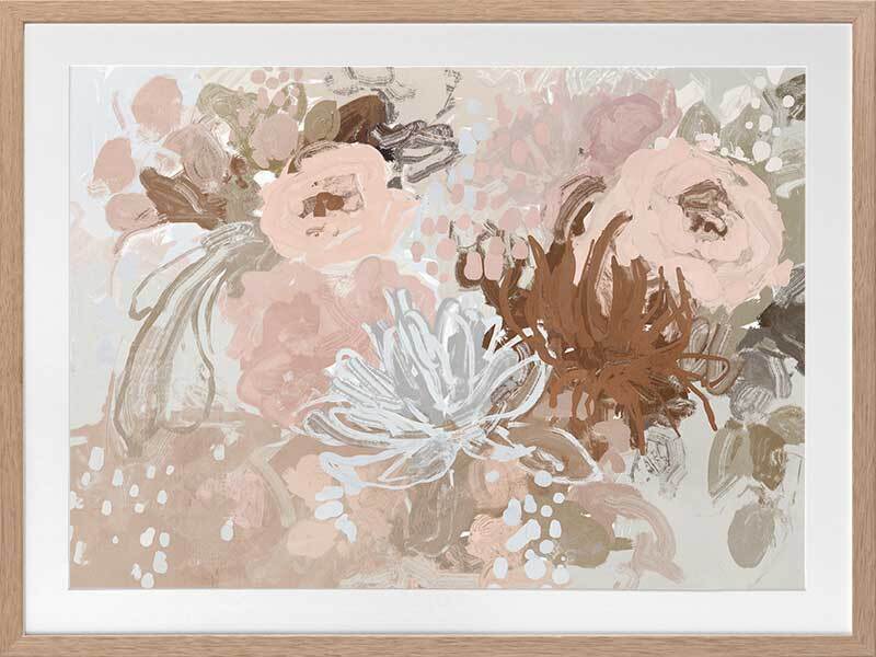 Blush Blossom Delight Framed Art Print