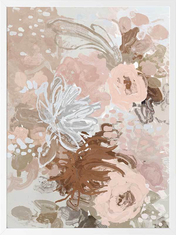 Blush Blossom Delight Framed Art Print