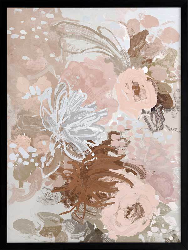 Blush Blossom Delight Framed Art Print