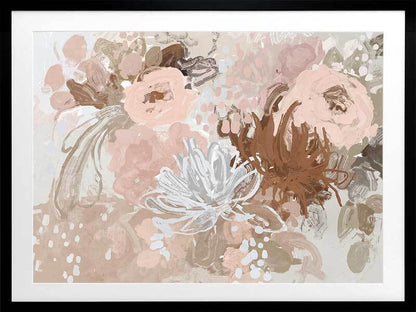 Blush Blossom Delight Framed Art Print