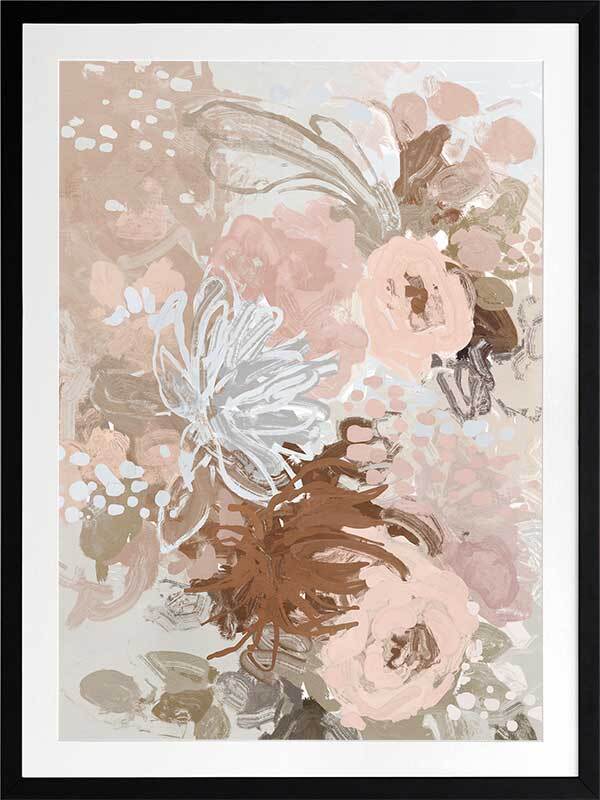 Blush Blossom Delight Framed Art Print