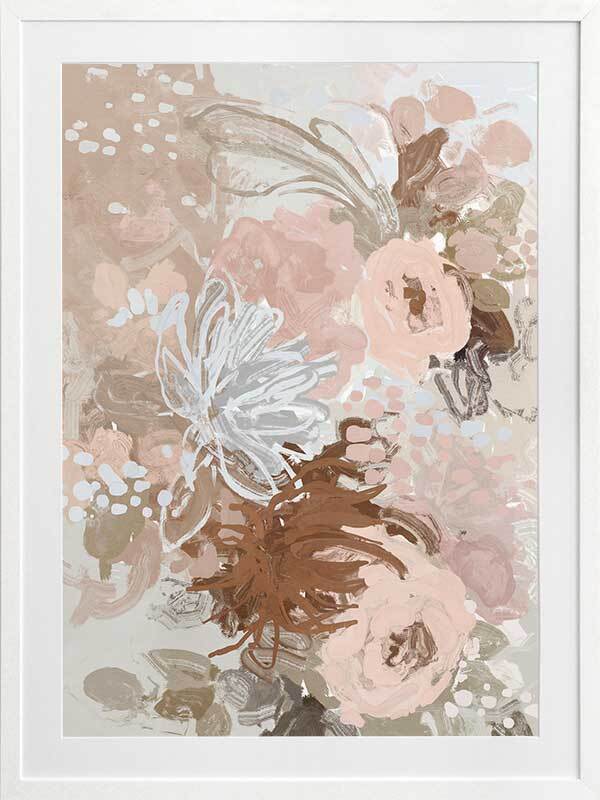 Blush Blossom Delight Framed Art Print