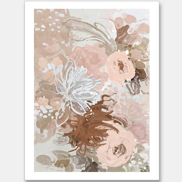 Blush Blossom Delight Unframed Art Print