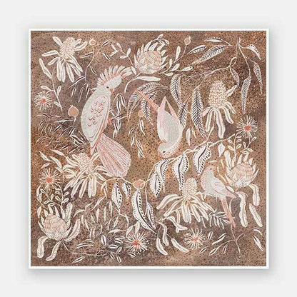 Plumage, Petals & Playfulness Unframed Art Print