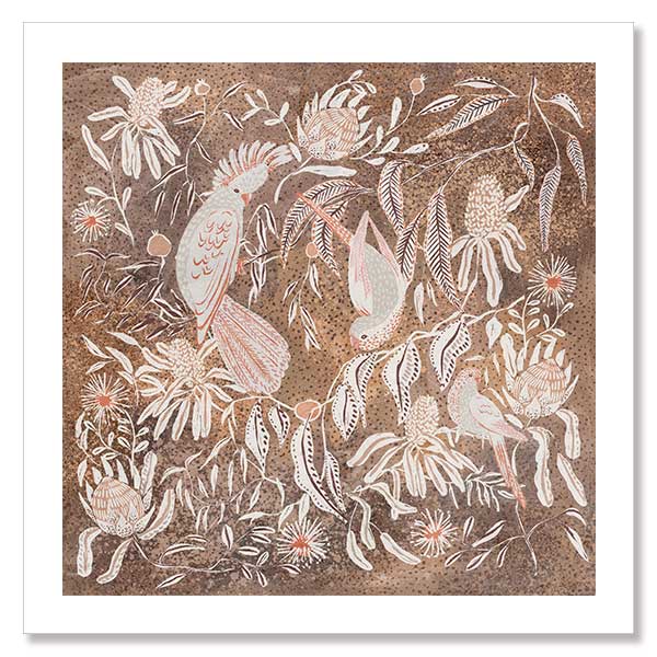 Plumage, Petals & Playfulness Unframed Art Print