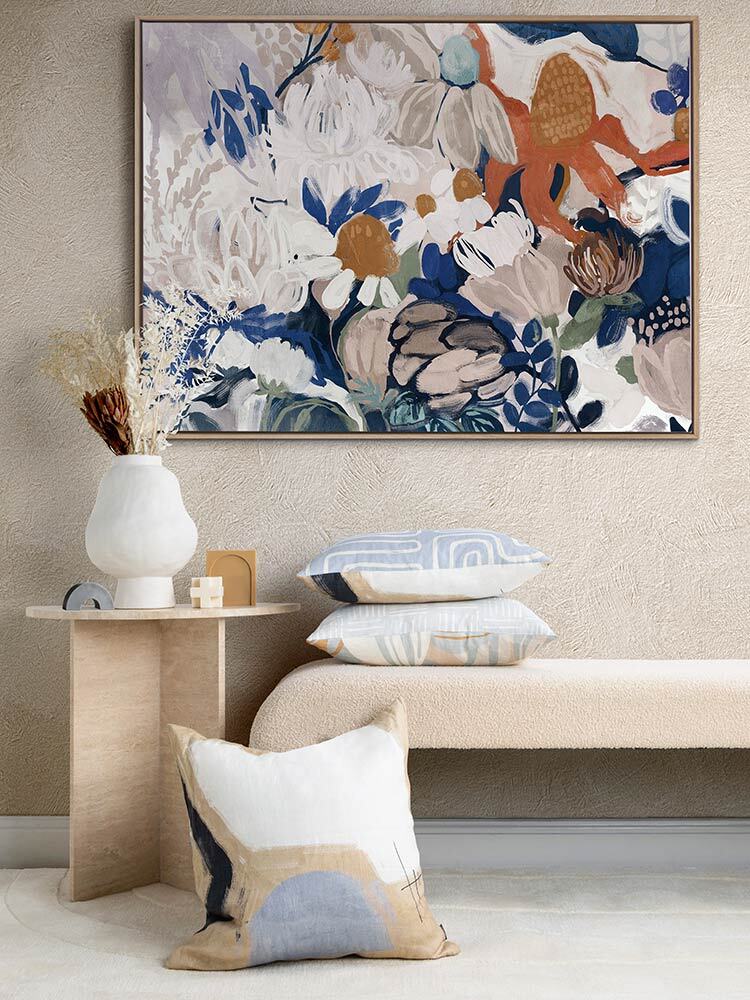 Painted Blooms Canvas Art Print | Lifestyle