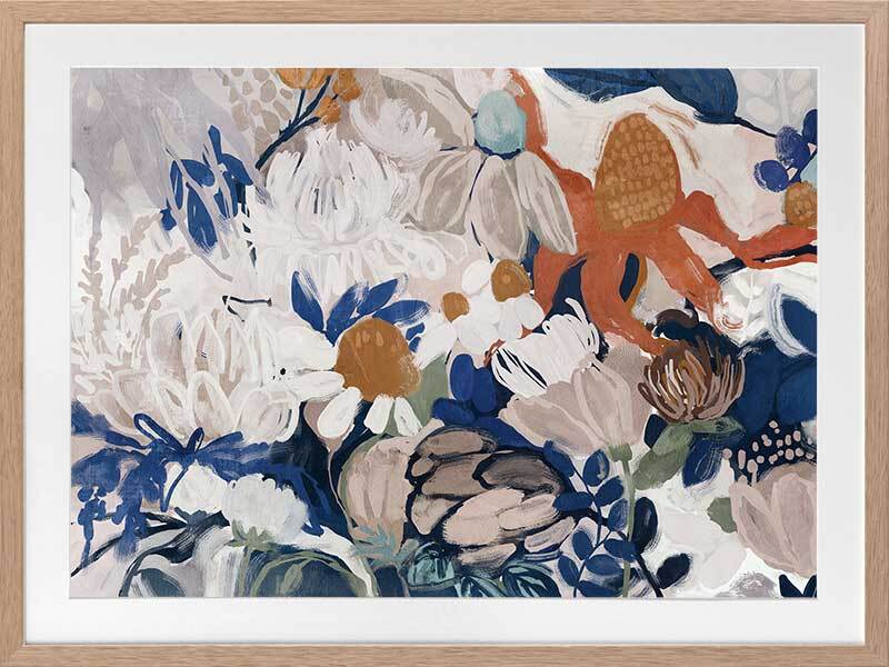 Painted Blooms Framed Art Print