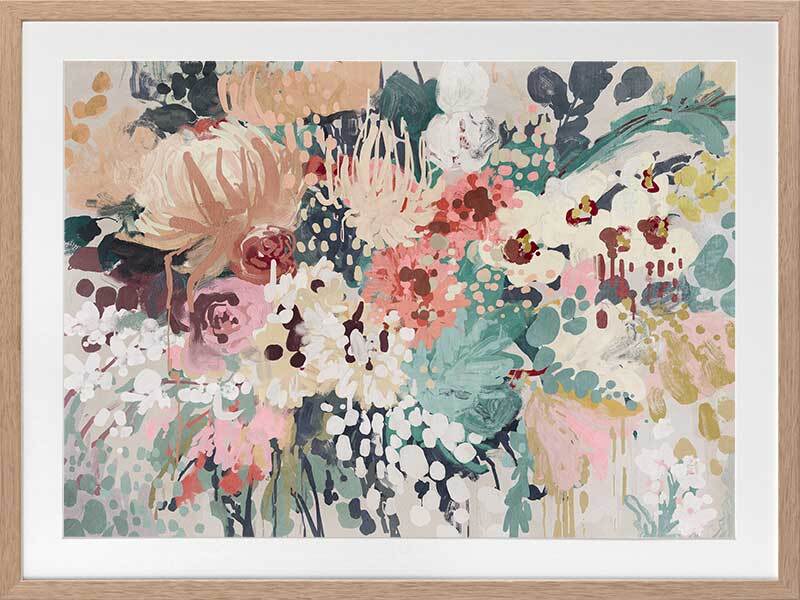 Floral Orchestra Framed Art Print