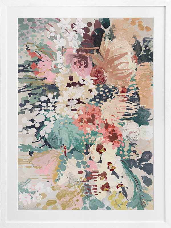 Floral Orchestra Framed Art Print