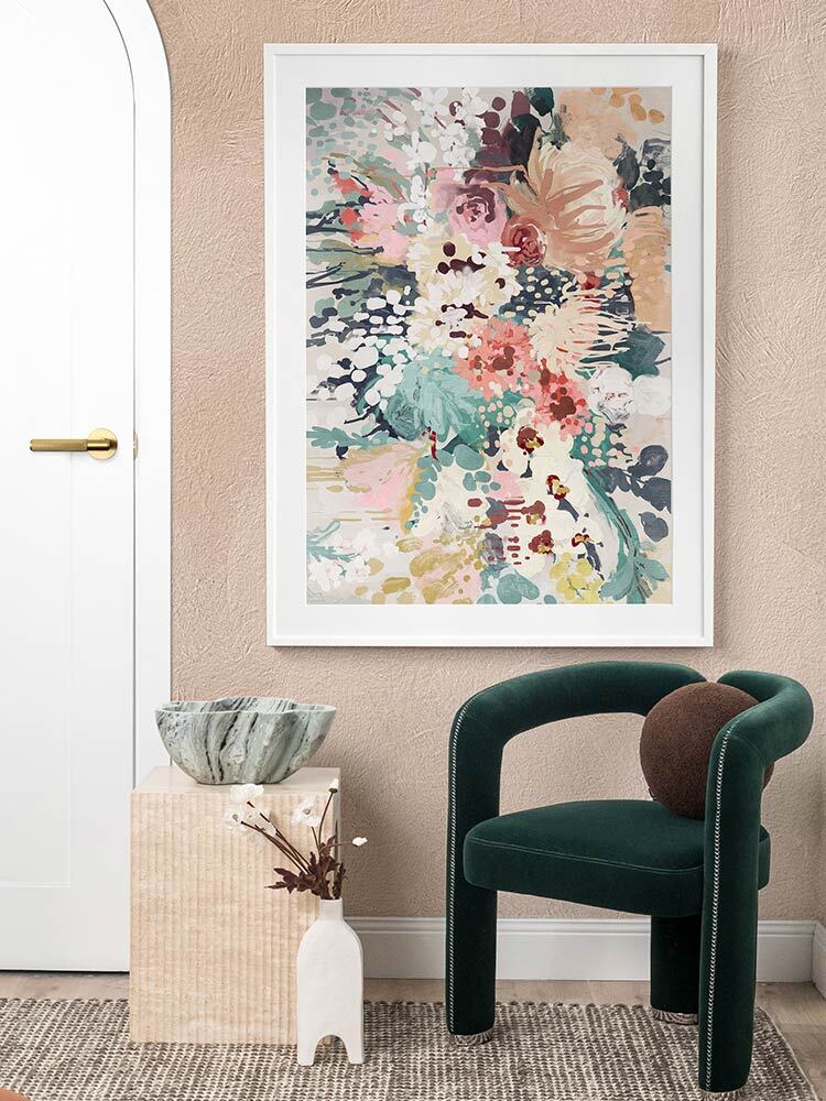 Floral Orchestra Framed Art Print | Lifestyle